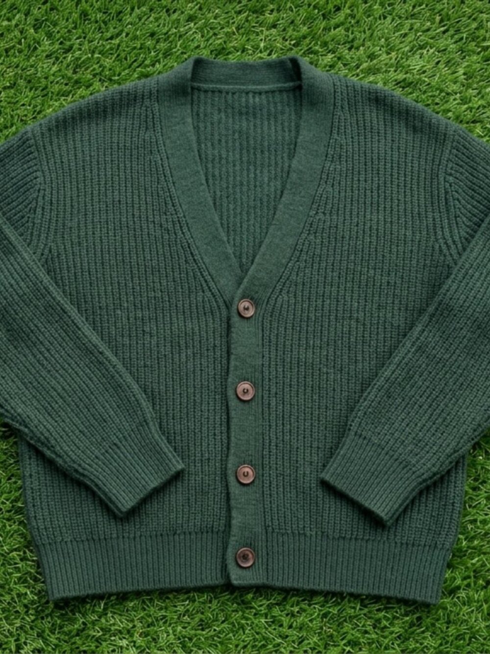 v neck button up sweater